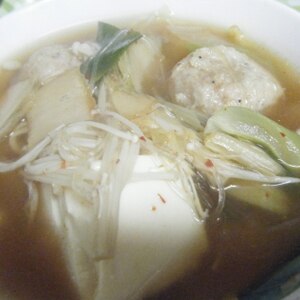 豆腐と春雨のキムチスープ